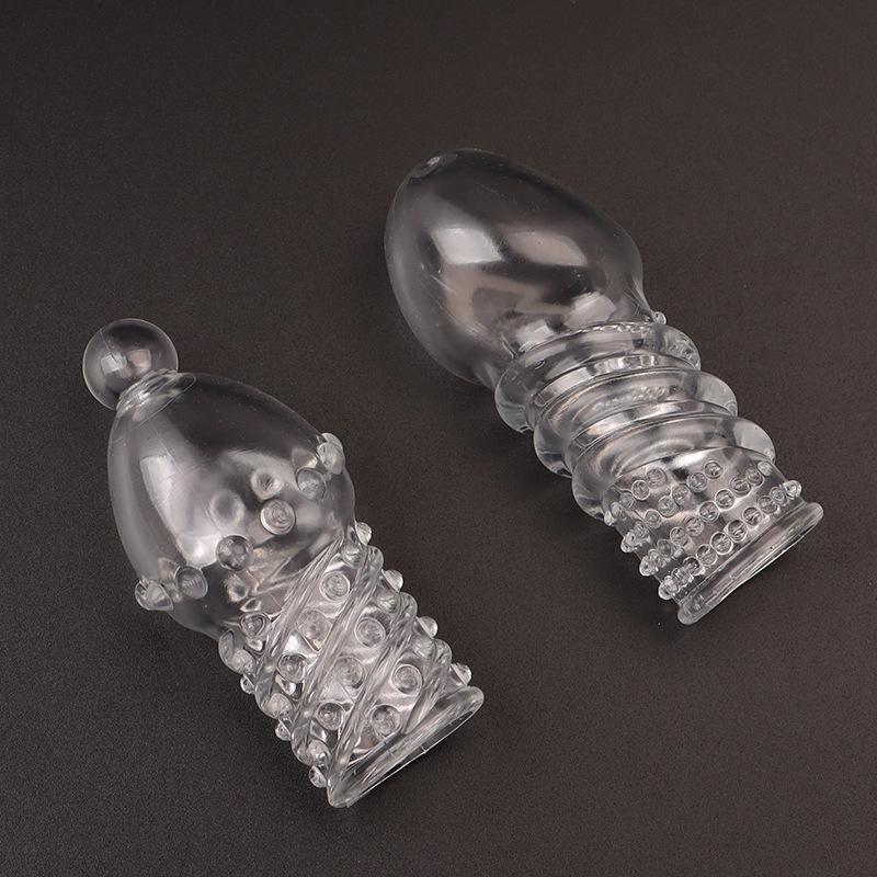 Textured Lock-On Glans Sleeve, TPE Delay Sleeve for Couples’ Teasing — detail image 6