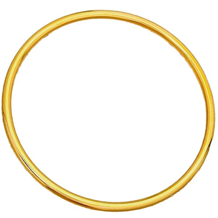Lleno de peso, herencia de métodos antiguos sólidos, brazalete de oro nacional que no se desvanece, joyería de pulsera de acero de titanio simple femenino
