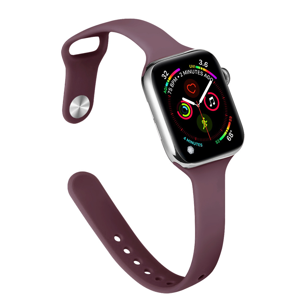 Aplicable Apple Watch correa Applewatch8SE7654 cintura pequeña correa de silicona delgada moda deportiva