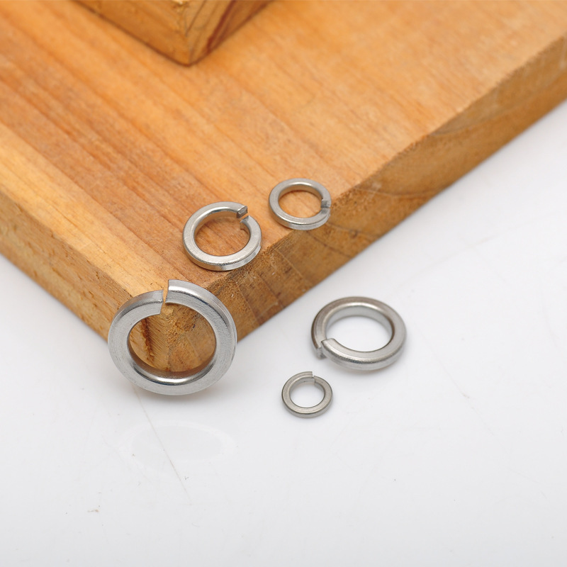 304不锈钢弹簧垫圈螺丝垫片套装M3M4M5M6M8开口弹簧金属五金垫片