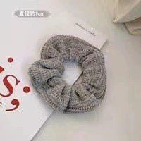 4#Light gray knitted hair circle
