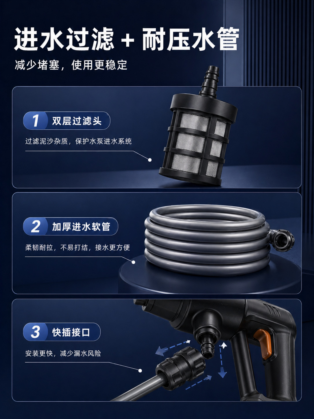 Portable Household Car Wash Water Gun with Movable Brushless Motor for Watering and Irrigation, Source Manufacturer Car Wash Tool