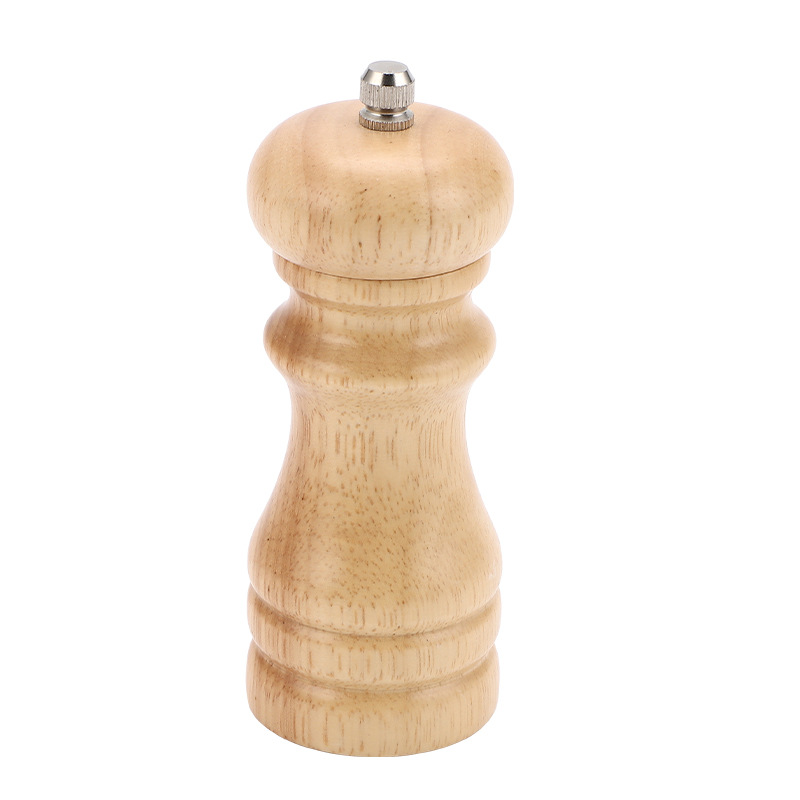 Goma simple madera molinillo de pimienta manual de cocina molienda traje negro pimienta sal de mar de madera al por mayor
