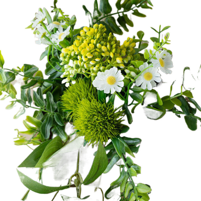 リトルデイジー壁掛け装飾造花模擬花壁緑植物壁掛けペンダント立体クリエイティブライト高級リビングルーム|undefined