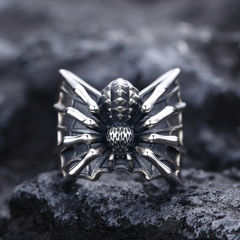 11g Weight Rings Classification 1 Piece Quantity Hip-Hop Retro Spider Alloy Plating Halloween Men's Rings