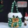 Knit snowflake supel Christmas gift bag elk