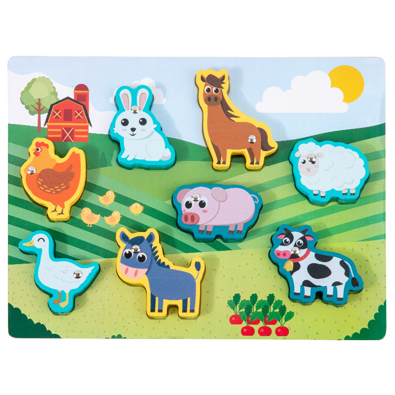 Tablero a juego multifuncional de doble cara de madera para niños Tablero de dibujo de cuerda Juguetes educativos para bebés con cuentas de pesca para niños