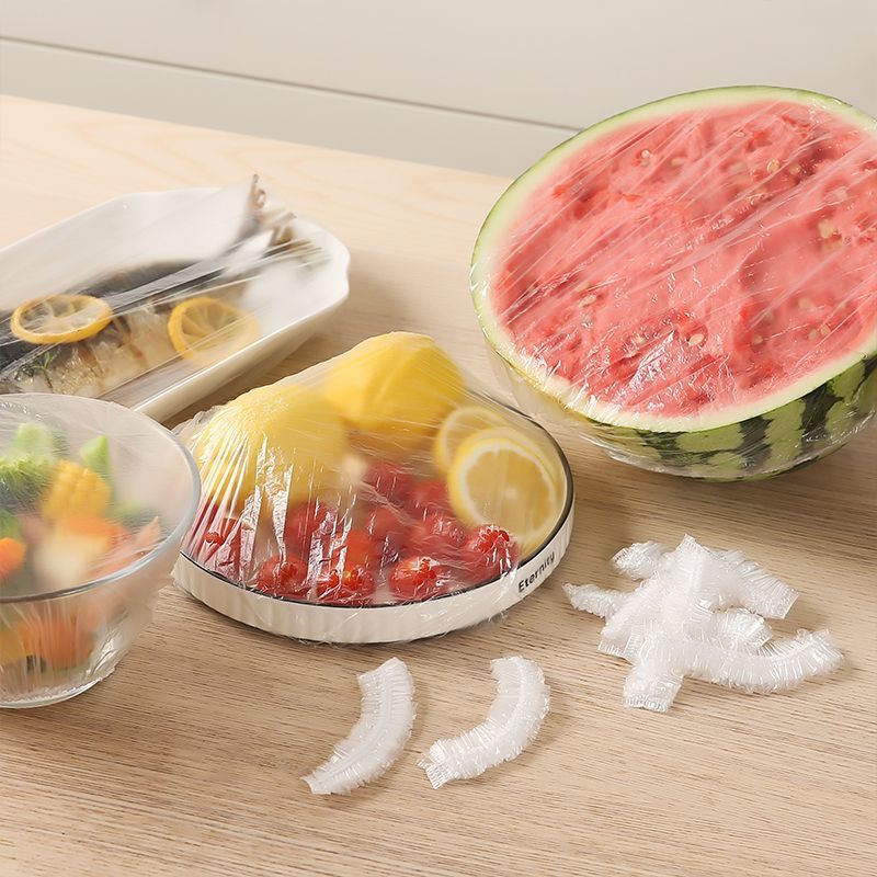 Food-grade cling film covers for leftover food, disposable food preservation covers, multifunctional dust-proof covers with elastic edges for food preservation