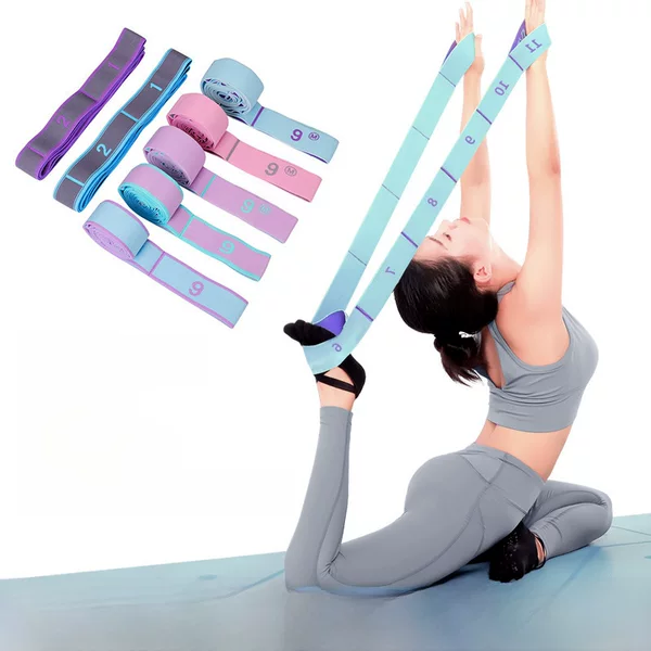 Cross-Border Supply of Digital Yoga Resistance Bands, Adjustable Tension Bands for Adults and Children, Dance and Fitness Training Resistance Bands