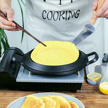 新款煎饼鏊子加厚无涂层不粘锅家用粗粮饼折锅摊黄儿锅