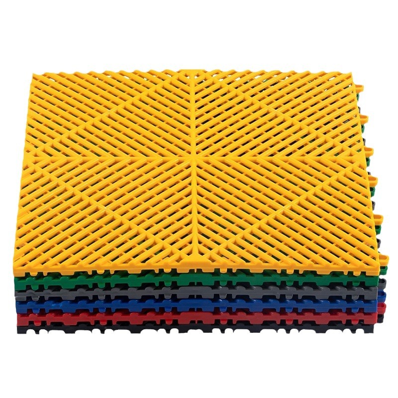 Rejilla de piso de la sala de lavado de autos, taller de belleza de automóviles, tablero de rejilla de drenaje, ranura de excavación gratuita, piso de empalme de rejilla de plástico al por mayor