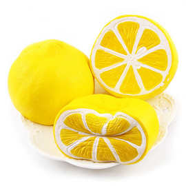 squishy大柠檬新款 pu慢回弹玩具 diy水果模型 仿真水果半个柠檬