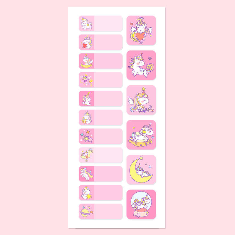 Waterproof name sticker, unicorn
