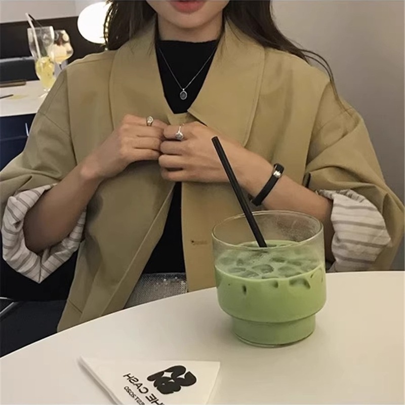 渔渔卡其风衣女秋季新款2025气质中长款短风衣外套|undefined