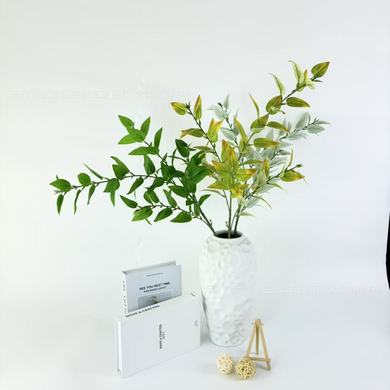 Simulación de plantas verdes 5 cabezas Clematis boda decoración suave guía de carretera accesorios de fotografía muebles para el hogar plantas verdes árboles transfronterizos image 3