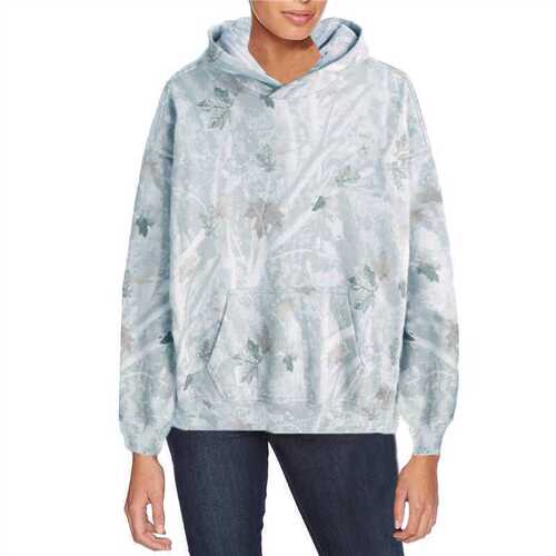Autumn/Winter Cross-border Amazon eBay Independent Store European and American Women's Fashion Leaf Hooded Sweatshirt 3D Print Casual Loose Sweatshirt