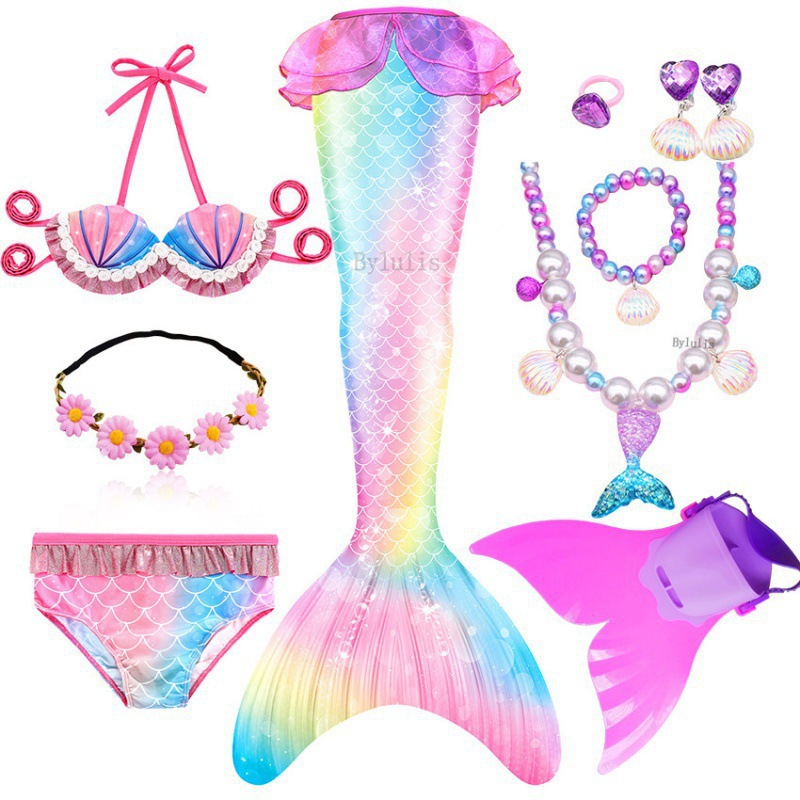 판타지 컬러 3종세트 + 오리발 + 헤어 액세서리 + 목걸이 5종세트