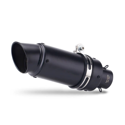 Motorcycle exhaust pipe Duke390 R6 R1 Modification - all-black-slant-tail-51mm