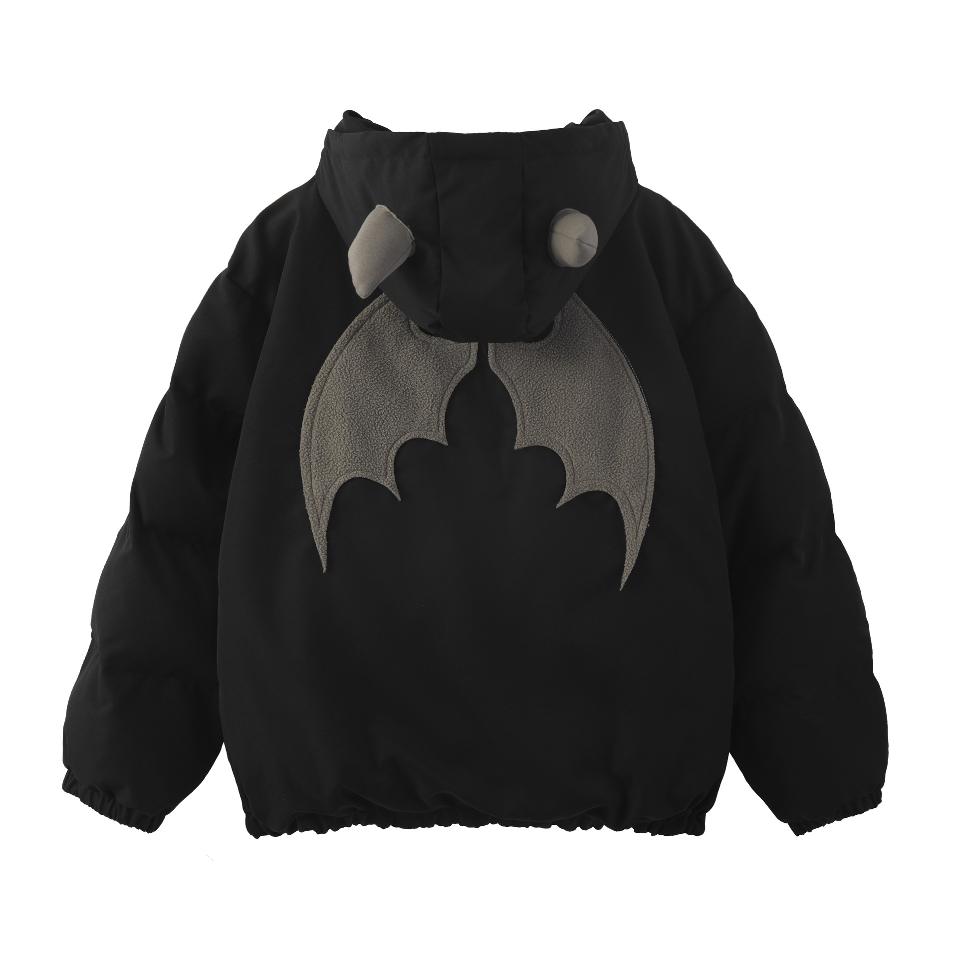 Manteau en coton à capuche pour homme, style rétro, corne de diable, manteau d'hiver en coton, marque tendance, manteau en pain épais et ample_voghion.com