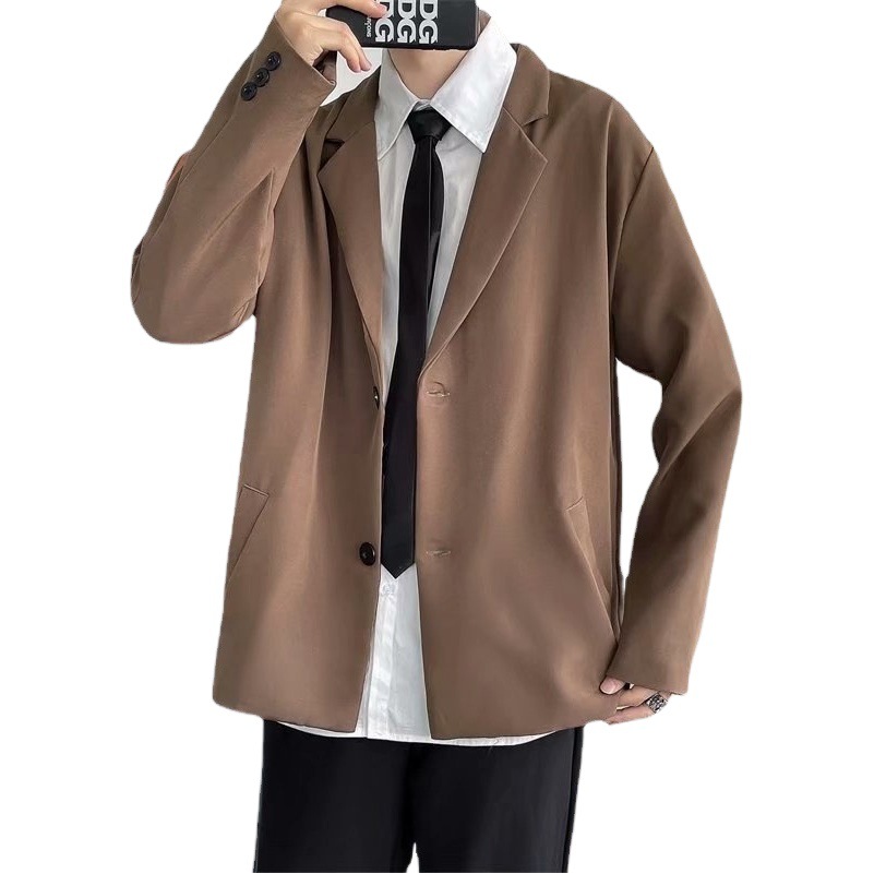 2021 primavera estilo coreano traje de moda para hombre marca de moda ins frito calle Internet celebridad casual chaqueta retro entrega de una pieza