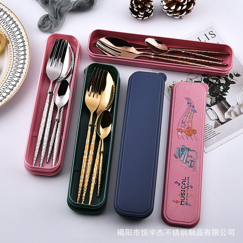 Tableware stainless steel, set for hotel, 6 pieces