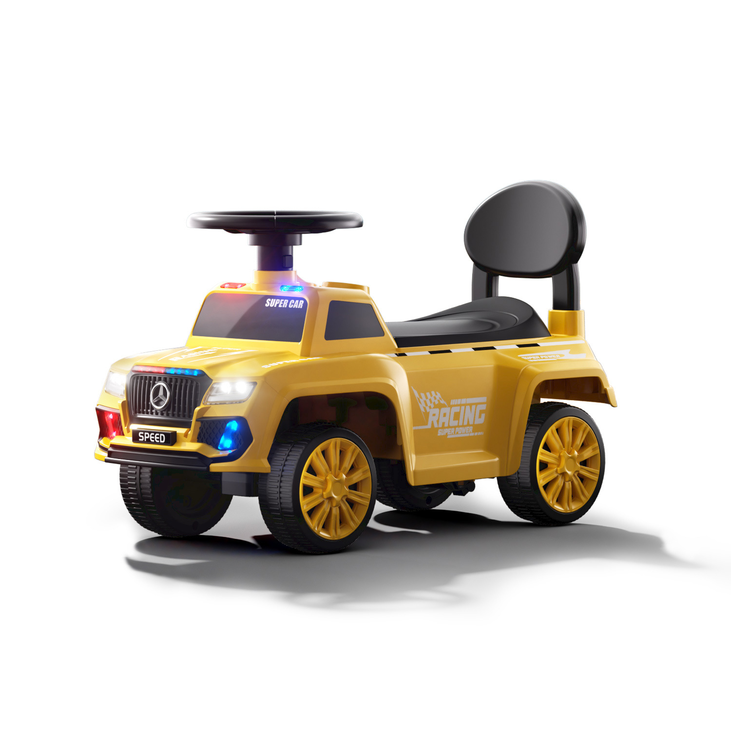 Nuevo patín eléctrico para niños patín anti-rollback puzzle educación temprana protección de seguridad caminante motocicleta de playa