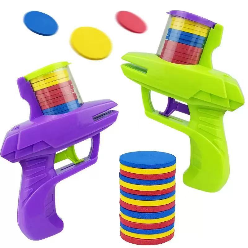 Pistola de rábano al por mayor, juguetes de eyección al aire libre, juguetes de frisbee, pistolas de balas blandas, tiendas departamentales al por mayor