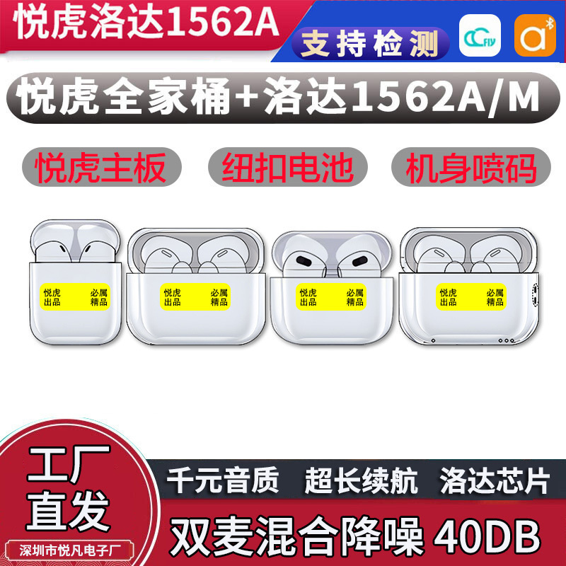 Huaqiangbei's Top-Tier Shenglong Yuehu Luoda 1562Ae63E Wireless Bluetooth Headphones with Noise Cancellation Are Suitable for Apple and Android