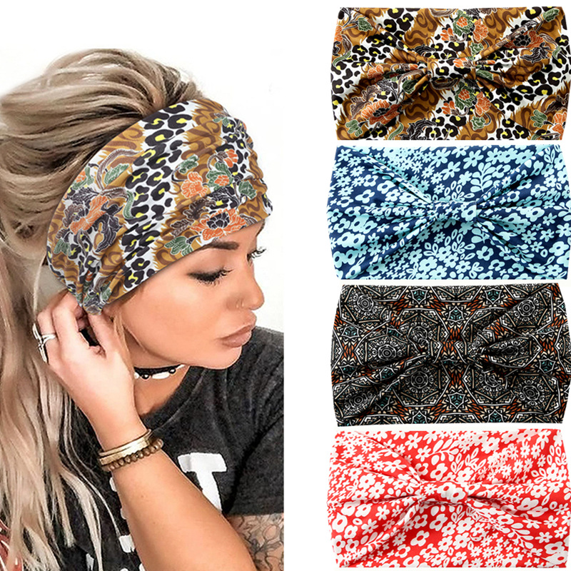 Women's Bohemian Printing Cloth Printing Hair Band display picture 1