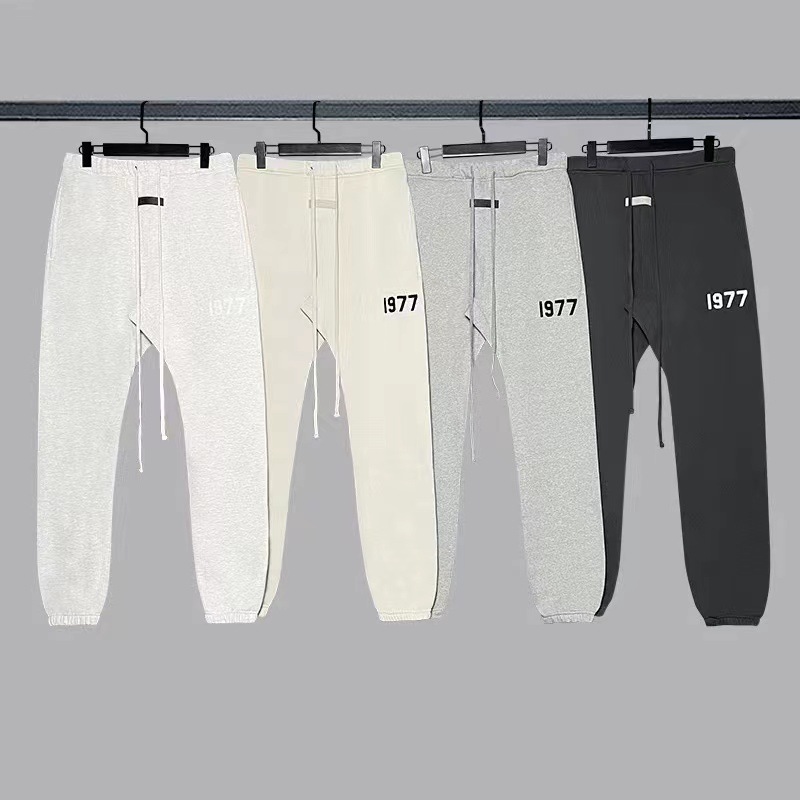 Esencia de niebla octava temporada doble línea High Street suelta casual 1977 flocado paquete pie Pantalones