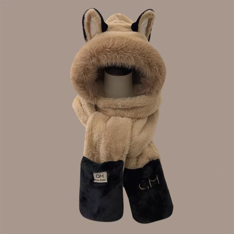 Keep warm velvet ski scarf