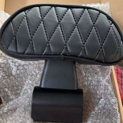 No. 9 Electric Vehicle Rear Backrest Diamond-Shaped Leather Soft Lumbar Support Calf Mobile Cushion Sponge Mechanic Matte Backrest (Electric car rear backrest) - round-tube-grid-backrest-matte-black-s