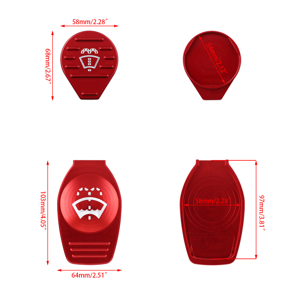 Special wiper cover/water tank cover/fuel tank cover for modified car engines, suitable for Volkswagen 1.8/2.0T