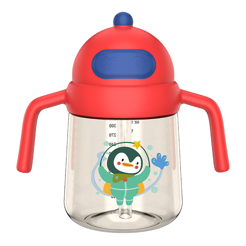 Comercio exterior especial taza de agua para niños bebés anti-asfixia taza de bebés pingüinos de dibujos animados taza de agua de PC taza de bebida directa
