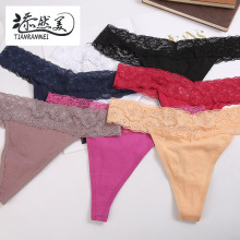 外贸欧美大码性感蕾丝诱惑少女丁字内裤女士低腰夏季薄款无感批发