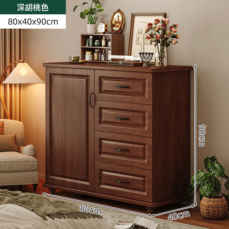 Gabinete de TV Gabinete de almacenamiento de estilo americano sala de estar hogar patas de madera maciza moderno dormitorio minimalista montado en la pared pecho de cajones gabinete de TV