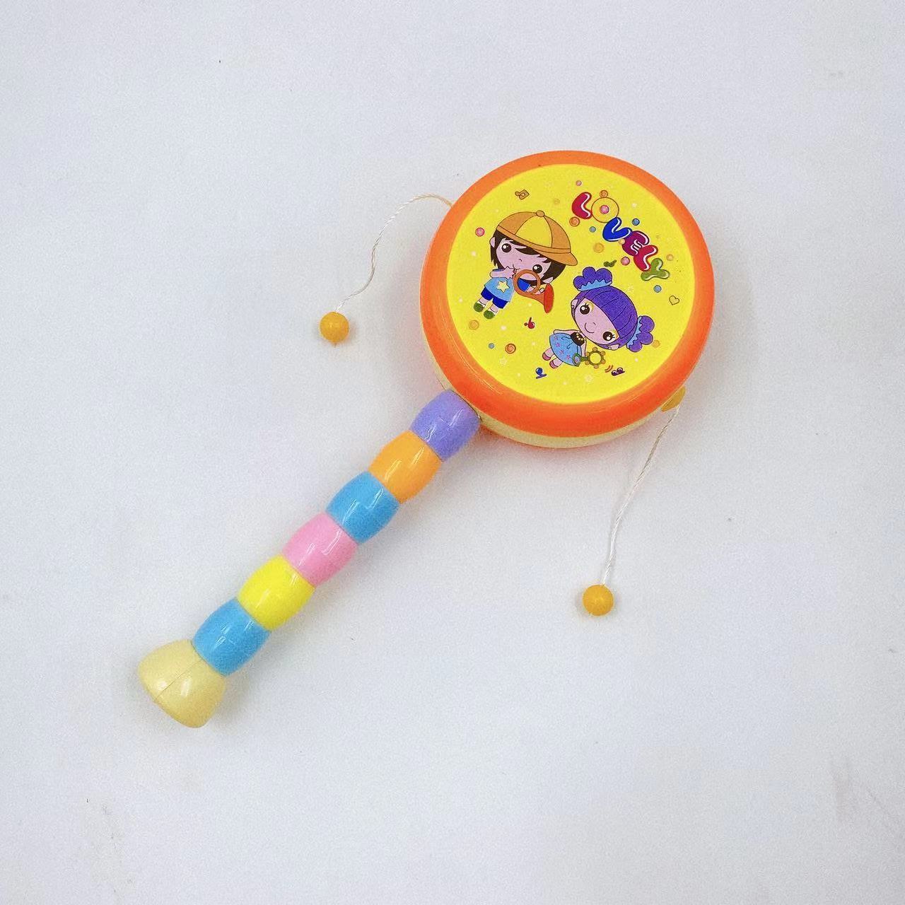 Juguetes para niños bebés y niños pequeños tambores de dibujos animados de plástico tambores de mano tambores de campana de 2 yuanes lotes de grandes almacenes