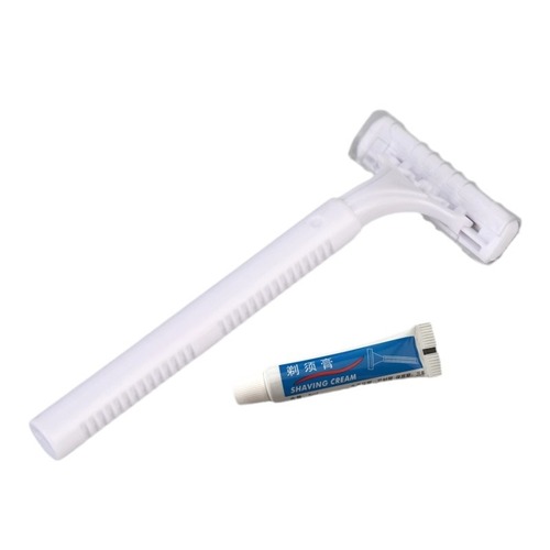 Factory Direct Supply Hotel Disposable Razor with Double or Triple Layer Stainless Steel Blades, in Gel Soft Film Packaging or Box Packaging
