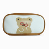 Brand Japanese cute glasses, cartoon pencil case, capacious storage system for elementary school students, with little bears