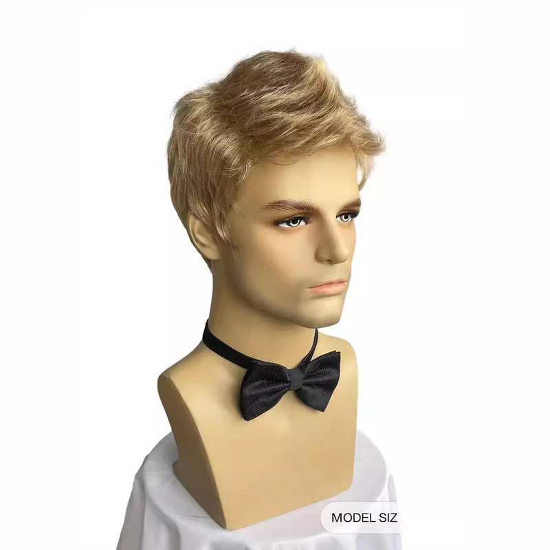 European and American wig wig men's short hair headgear chemical fiber mechanism wig factory in stock wholesale Halloween hot sale European and American wig wig men's short hair headgear chemical fiber mechanism wig factory in stock wholesale Halloween hot sale