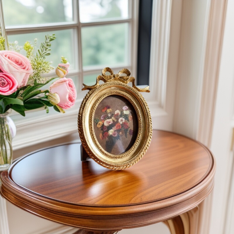 Cross-Border Creative Photo Frame Mirror Frame Wall Hanging Bowknot French-Style Background Wall Decorative Picture Frame Hanging Painting Oval Retro Picture Frame Cross-Border Creative Photo Frame Mirror Frame Wall Hanging Bowknot French-Style Background Wall Decorative Picture Frame Hanging Painting Oval Retro Picture Frame