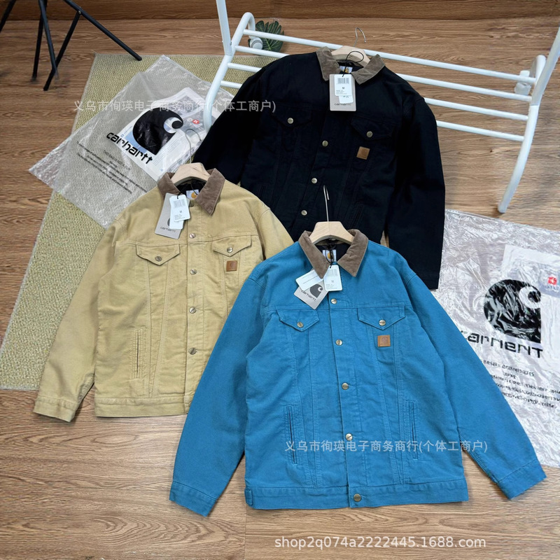 High Quality Vintage Carhavintage90Sj10 Trucker Cotton Jacket Jacket for Men and Women