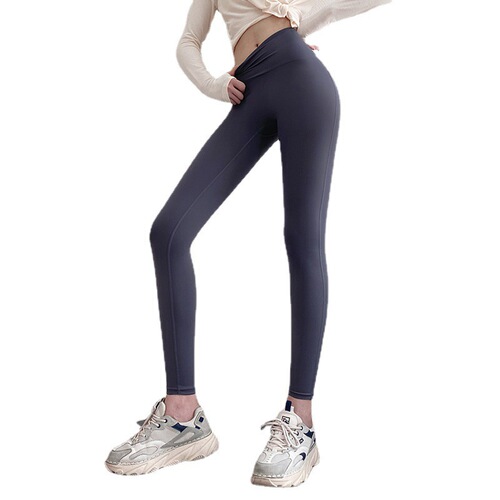 Women's yoga pants spring and summer high waist hip lift plus velvet large size body control fitness pants sports tight elastic fitness suit