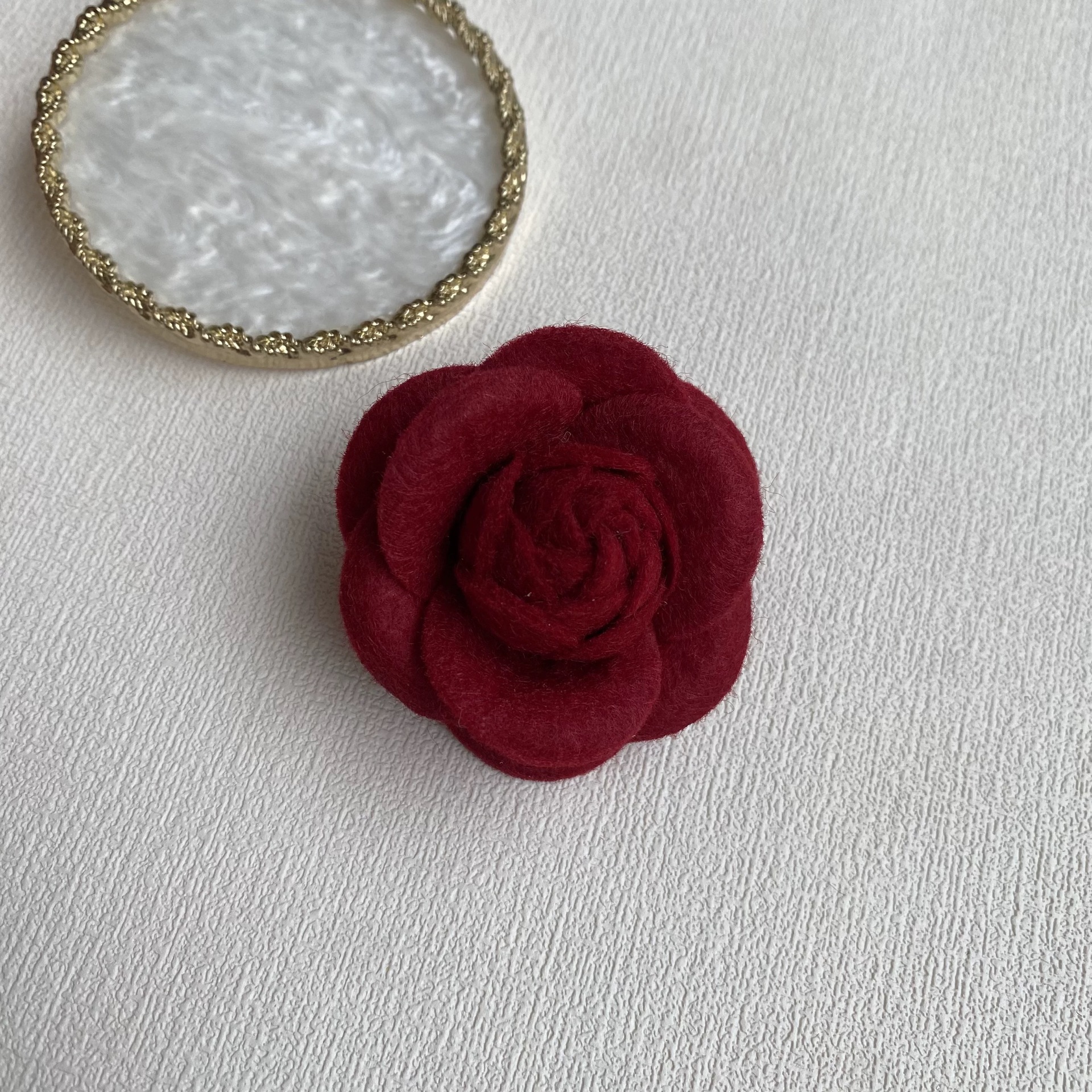 5cm-felt camellia [wine red]