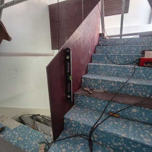 Source factory direct custom-made 10mm steel plate stair handrail home decoration/tooling arc steel plate stair handrail