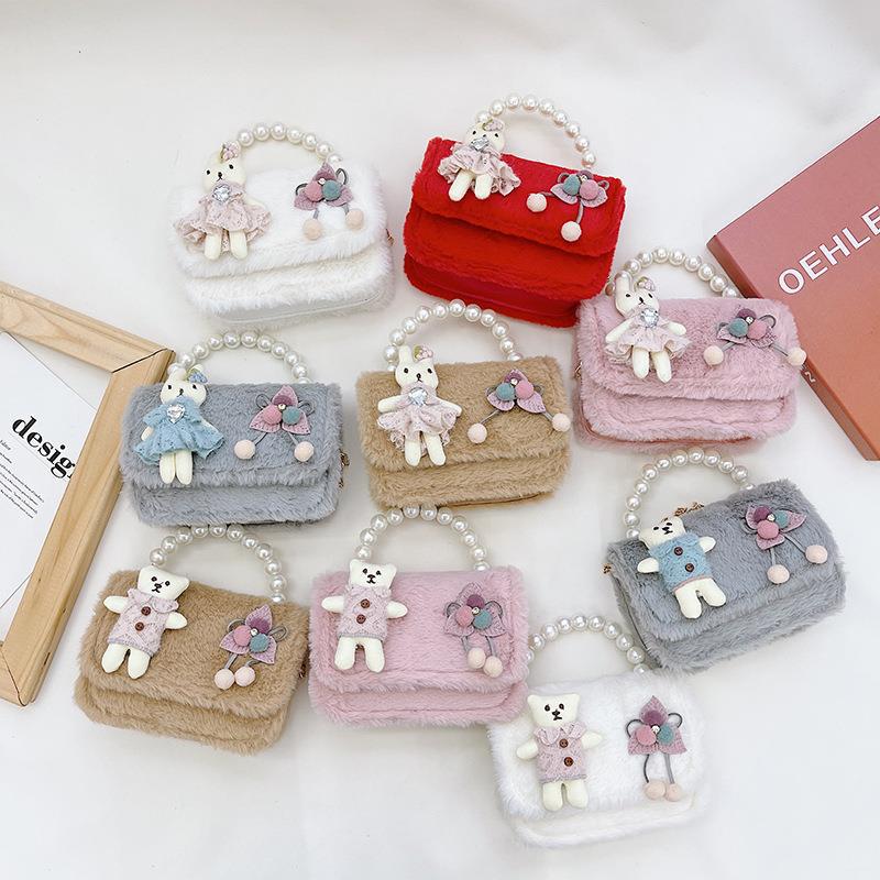 Bolsa de Niños de peluche 2022 nueva niña mini linda princesa bolso de hombro moda chica bolsa de mensajero