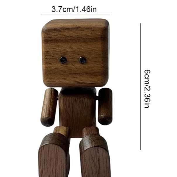跨境潮流Shaking Feet Wooden Doll木头人汽车装饰摆件|undefined