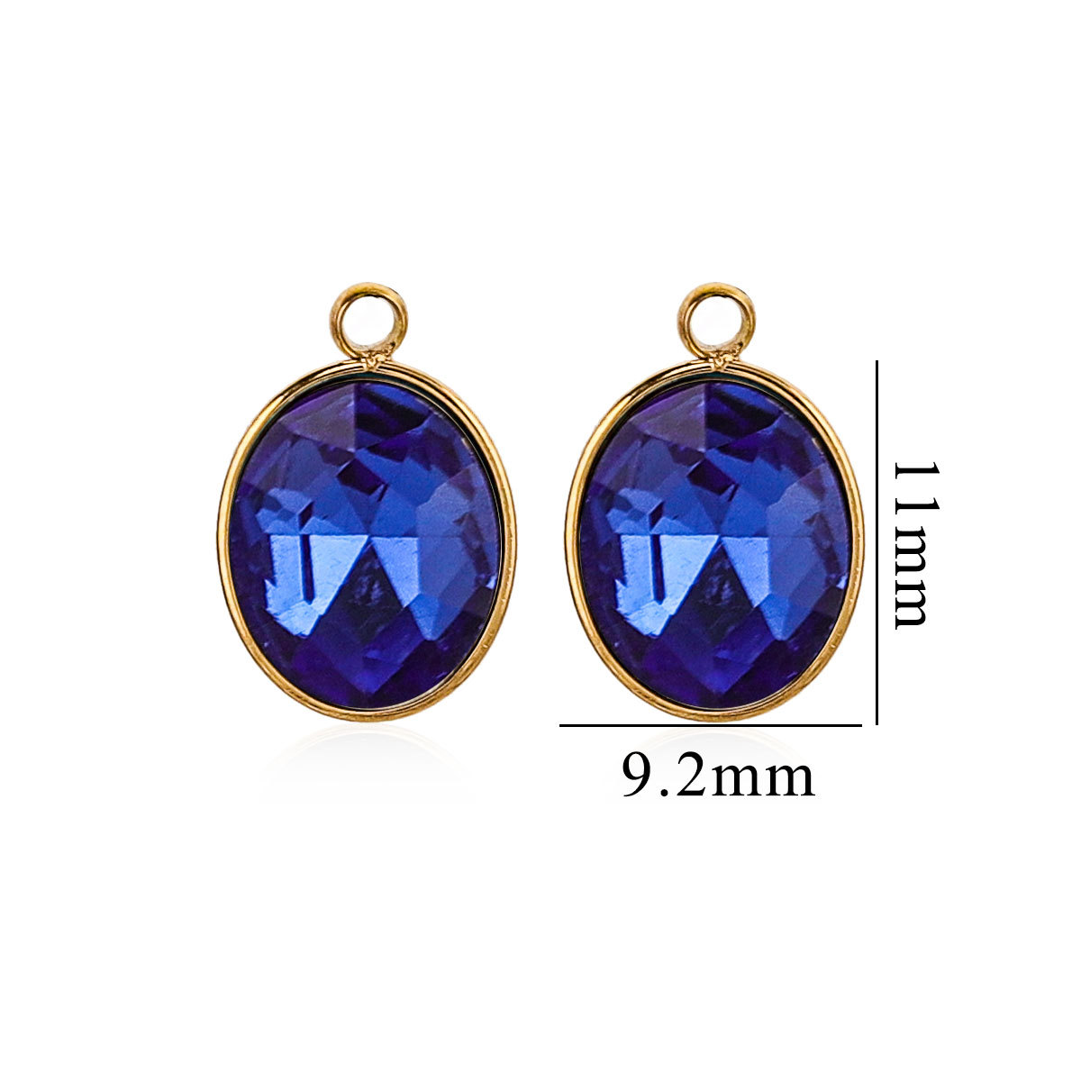 Joyas hechas a mano de bricolaje transfronterizas accesorios de acero inoxidable colgante collar de cristal ovalado pendiente colgante colgante