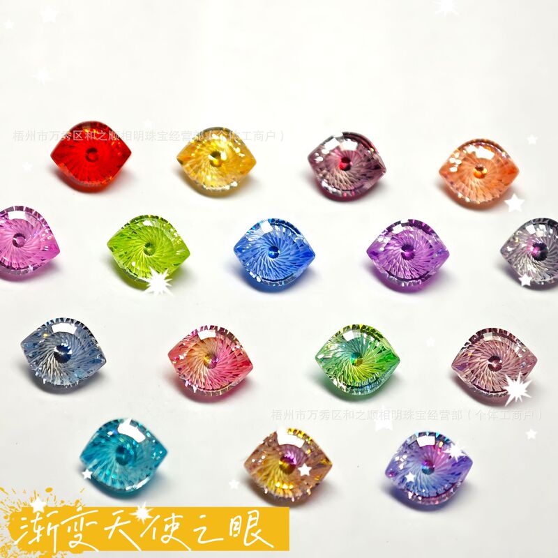 5A Wuzhou Zircon 6×7.5 Gradient Devil's Eye Zircon Loose Stone Nail Art Diamond Earrings Ear Cartilage Popular on Xiaohongshu 5A Wuzhou Zircon 6×7.5 Gradient Devil's Eye Zircon Loose Stone Nail Art Diamond Earrings Ear Cartilage Popular on Xiaohongshu