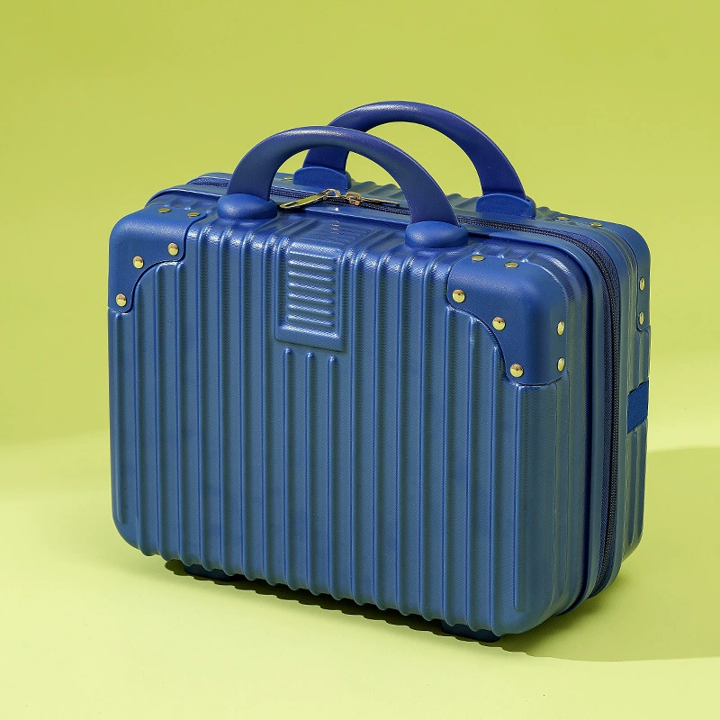 Mini Makeup Suitcase, 14-inch Portable Storage Box, Hard-shell Organizer with Password Lock